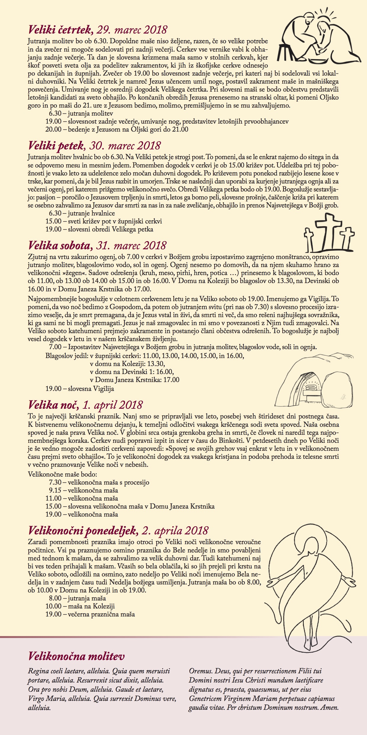 Veliki sveti teden zgibanka 2018 2