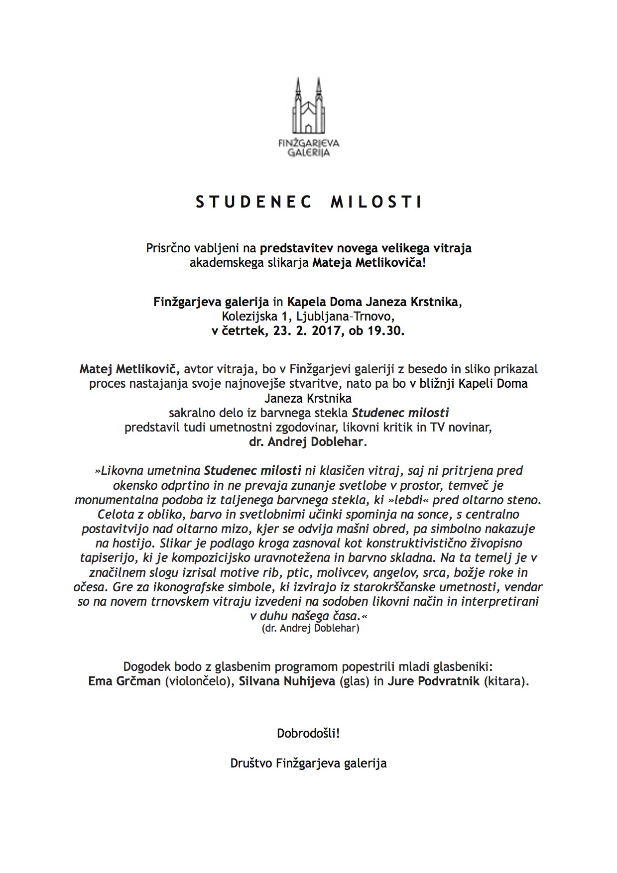 Matej Metlikovič - STUDENEC MILOSTI 