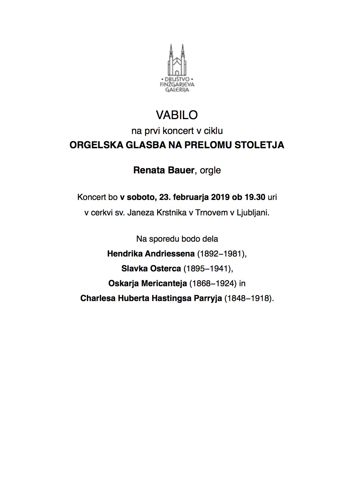 Orgelska glasba na prelomu stoletja